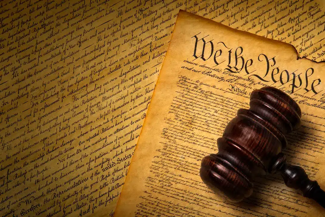 May contain a gavel on old documents.