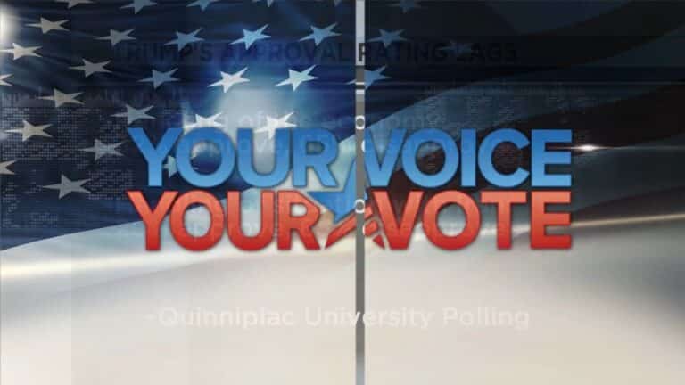 May contain text: YOUR VOICE YOUR VOTE Quinnipiac University Polling.